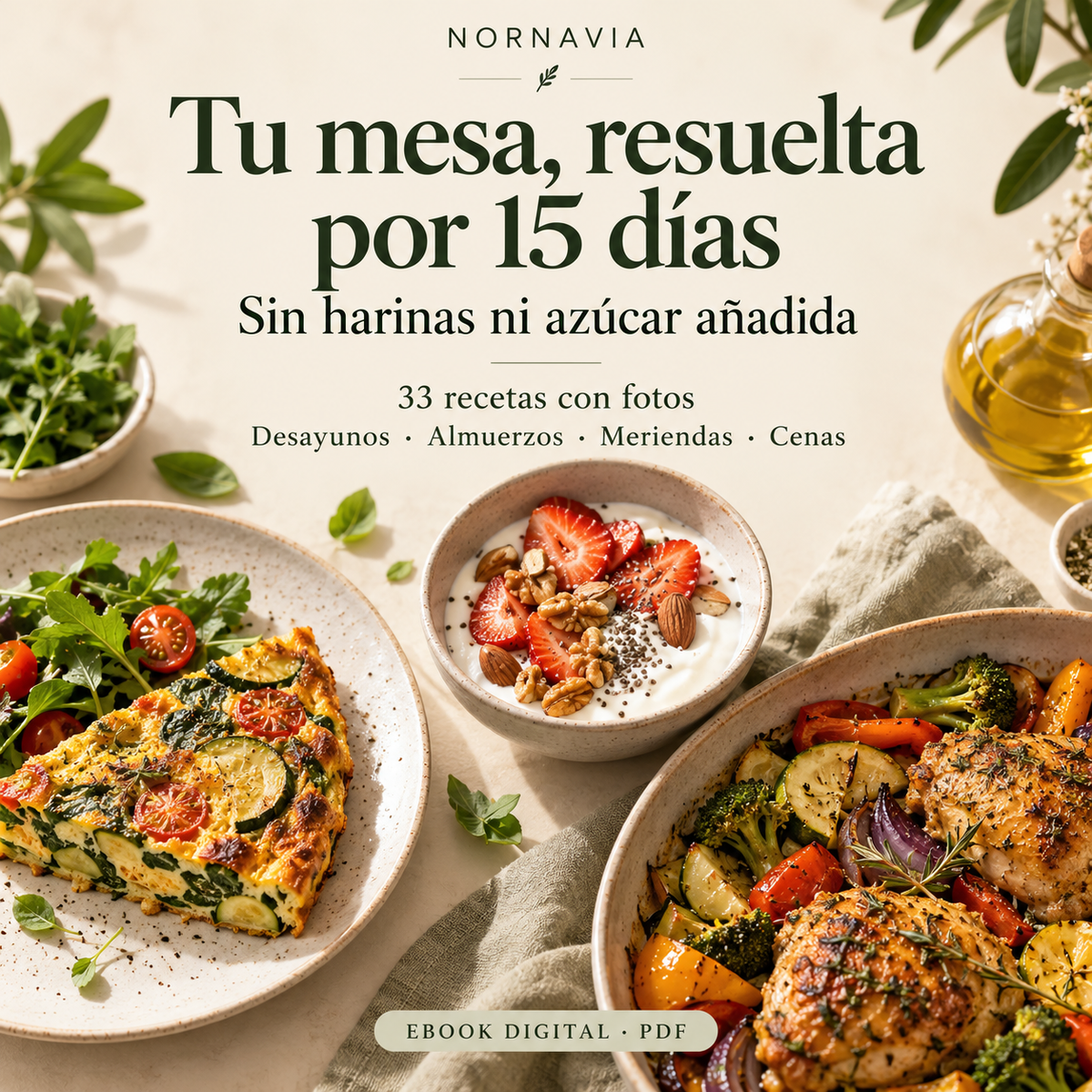 Tu mesa, resuelta por 15 días | Sin harinas ni azúcar añadida